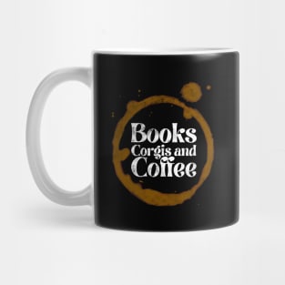 Books, corgis and coffee Mug